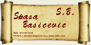Spasa Bašičević vizit kartica
